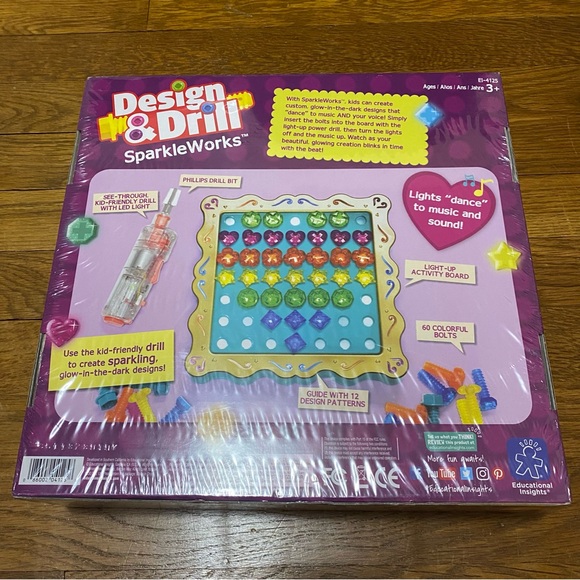 NEW! STEM Educational Insights Design & Drill Sparkleworks Light Up Activity - Picture 2 of 11